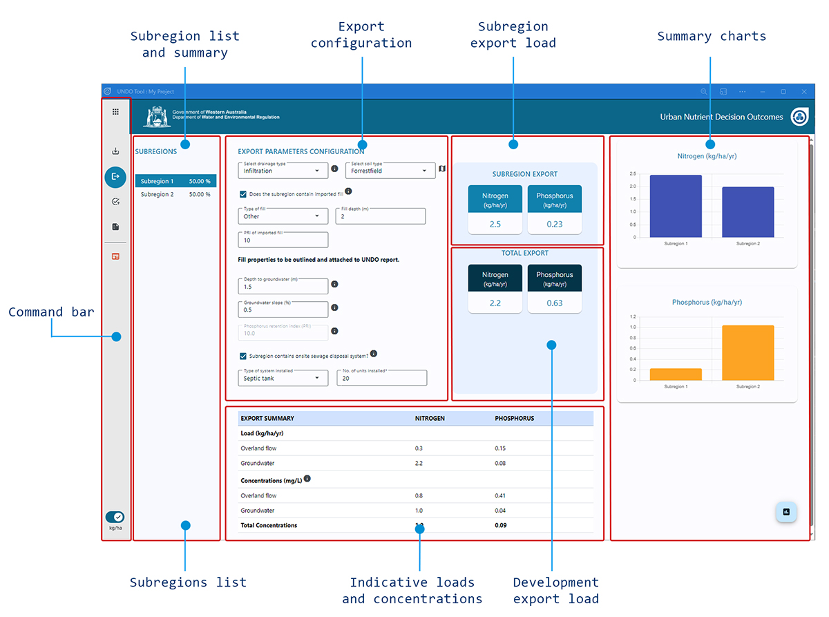 Export module UI