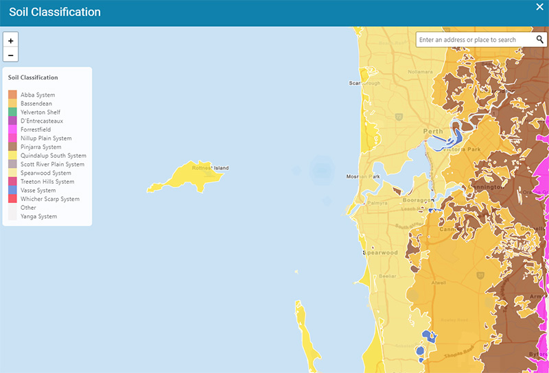 Map viewer for soil type